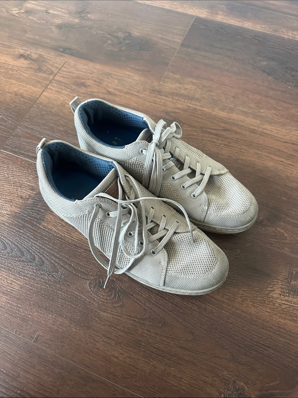Nunn Bush Men's Light Gray Lace-Up Mesh Sneakers